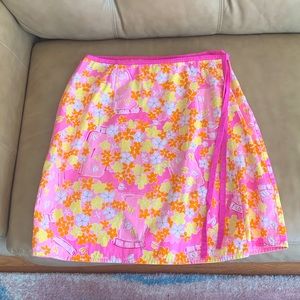Reversible Lilly Pulitzer wrap skirt